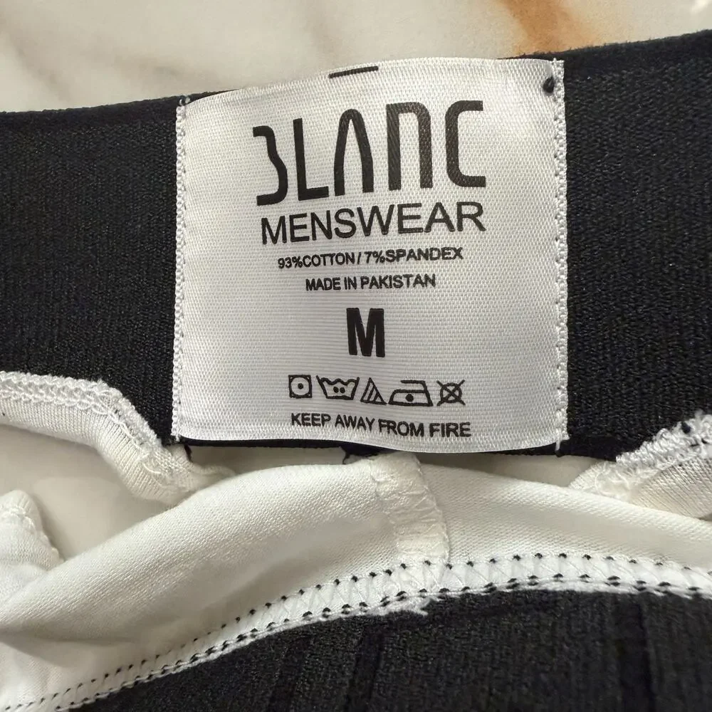 NEW Blanc Menswear Cotton BL269 Vector Thong Color White Size Medium